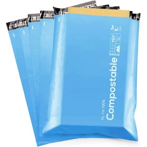10x13 inch Biodegradable Shipping Bags,50 Count Compostable Poly Mailers with Eco Friendly Packaging Envelopes Supplies Mailing Bags