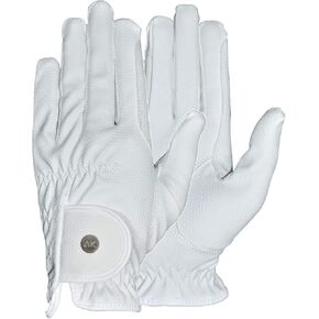 قفازات AK الاصطناعية لركوب الخيل لجميع المواسم للجنسين AKRS-6344 (2XS، أبيض) in Kuwait