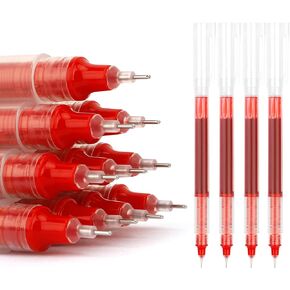 Rollerball Pens, 12pcs Black Ink Pens Fine Point, 0.5 Mm Pens, Fine Point Pens, Extra Fine Point Pens, Quick-Drying Liquid Ink Pen