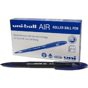 uni-ball UB-188-Micro Fountain Pen Tip 0.5mm Air Rollerball Pens, Red Gel, 12 Pack