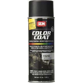 SEM Paints SEM15243 Satin Black Color Coat Aerosol 12 Ounce (Pack of 1)