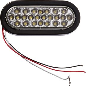 Buyers Products SL65AO 6" Oval Recessed Strobe Light, Amber, 24 LEDs, Warning Light for Trucks and Trailers, Emergency Lights for Vehicles