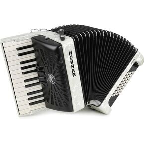 Hohner Bravo II 48 Chromatic Piano Key Accordion (White)