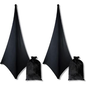 Trademark Innovations Skirts, Speaker Stand Covers, Adjustable, Black
