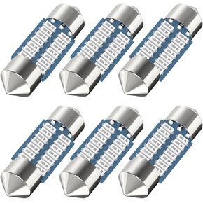 Serundo Auto DE3175 Led Car Bulb 31mm 1.22in Led Festoon Bulb, DE3021 DE3022 DE3023 6428 6430 7065 Led Festoon Bulb, Interior Led Used for Car Map Dome Light etc,Pack of 6pcs Amber Yellow Color