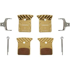 Disc Brake Pads with Cooling Fin, 2Pair Bicycle Brake Pads for Shimano DEORE XT M8100 / SLX M7100 / DURA-ACE/ULTEGRA/TIAGRA/GRX
