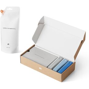 AM Mist Blue Screen Cleaner 3-Pack w/Refill |200 ml| All-in-One Spray and Microfiber Cleaning Cloth, Refillable Cleaning Sprays for Car Screens, Phones, Tablets and Laptop, Portable and Eco-Friendly