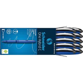 قلم حبر جاف واحد Hybrid C، طرف مخروطي هجين 0.5 مم، أسطوانة زرقاء فاتحة، حبر أسود، صندوق مكون من 10 أقلام (183201)