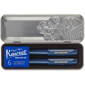 مولسكين x كاويكو، قلم حبر رولر، نقطة 0.7 ملم، أزرق مع حبر أسود in Kuwait