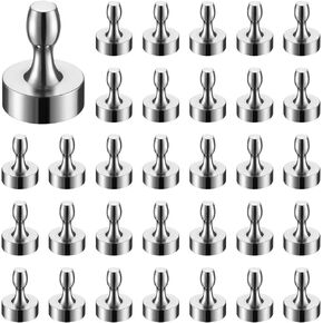 BTLIN Fridge Magnets Strong, Mini Magnetic Push Pins for Kitchen Refrigerator Bulletin Board Office Whiteboard 32Pack