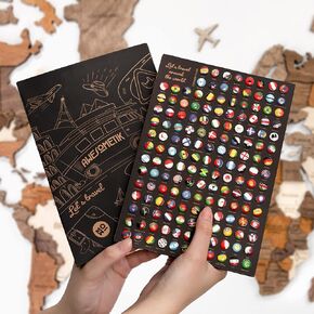 Awesometik Flags Push Pins for World Wood Map Pieces Creative National Flag Pins Thumb Tacks Country Map Push Pin Decorative Pins for Pinboards