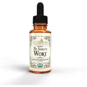 Organic St John's Wort 30 Servings - 800 MG Per Serving - Khroma Herbal Products - 2 FL OZ - Hypericum Perforatum