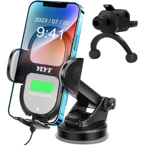 3-in-1 Car Phone Holder [2024] for Air Vent Dashboard Windshield [Bumpy Roads Friendly] of Pick-up Truck Car Phone Mount for iPhone 15 1413 12 Promax Huawei Samsung Android Cell Phones
