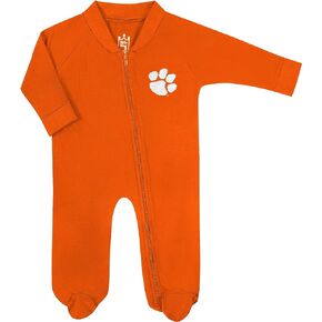 Little King NCAA Long Sleeve Full Zip Footed Romper-Sizes 0-3 Months 3-6 Months and 6-9 Months