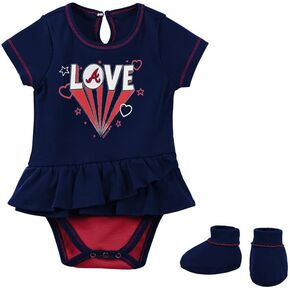 Outerstuff MLB Girls Newborn Infants is It Play أفضل ما لديك من 3 قطع Onseie Creeper Bodysuit Set