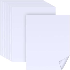 Glenmal 100 Sheets of Poster Board Paper, 22 x 28 Inches, Construction Paper, White, 157g Gauge, Art White Paper, Can Be Applied for Posters, Signs and Printing