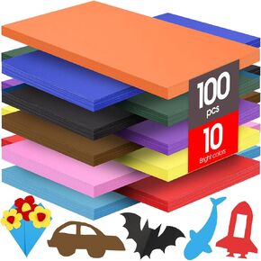 Yahenda 100 Pcs Colored Poster Boards 16.5 x 11.7 Inches 10 Assorted Color Poster Board Paper cardstock printer paper for Back to School Arts, Classroom Crafts, Exhibits and Notices(Fresh Colors)