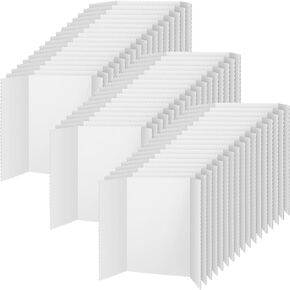 Ctosree 100 Pcs Trifold Poster Board 14 x 22 Inch Fold Presentation Boards Display Board Science Project Board for School Workshop Business Projects Exhibition Supplies, White