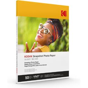 KODAK Photo Paper Gloss 8.5 X 11 SNAPSHOT 100 count, 48lb-180 g/m 2-8.5MIL (41302)