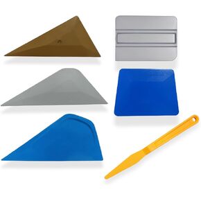 Window Tint Tools 6 in 1 Window Tint Squeegee Plastic Vinyl Squeegee for Window Tinting and Car Wrapping