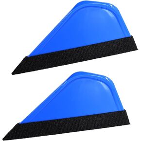 NEWISHTOOL Vinyl Wrap Squeegee, 2 Pack 6" Pointed Blade Little Foot Squeegee Irregular Slender Corner Scraper for Window Tint Film Installing Graphic Decal Wrapping Contour Squeegee with Felt