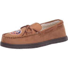 FOCO Mens NHL Team Logo Moccasin Slippers