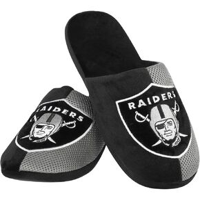 FOCO Boys NFL Team Logo Staycation Plush Slide Slippers in Kuwait