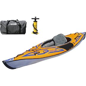 Advanced Elements AdvancedFrame Sport Inflatable Kayak - AE1017-O Lightweight Day Touring Kayak with Bag and Pump - 10' 5" - 26 lbs - Orange