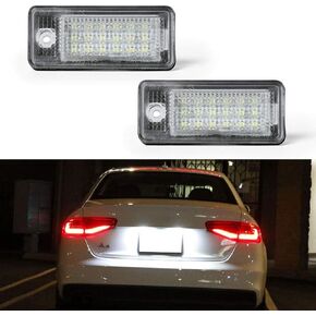 Gempro أضواء لوحة الترخيص مصابيح LED لأودي A3 S3 A4 S4 A6 S6 A8 S8 Q7 RS4 مصابيح لوحة رقم الترخيص، 6000K زينون أبيض، عبوتان in Saudi Arabia
