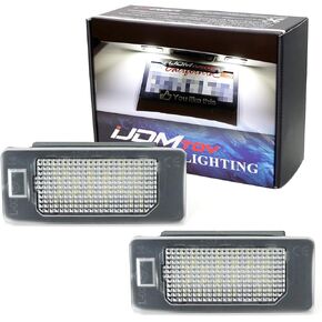 iJDMTOY OEM-Fit 3W Full LED License Plate Light Kit Compatible with BMW 1 2 3 4 5 Series X3 X4 X5 X6, Powered by 24-SMD Xenon White LED & CAN-Bus Error Free