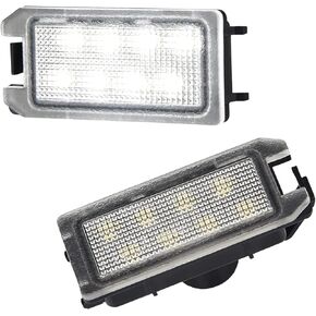 LED License Plate Light Lamp Assembly Compatible with 2014-2021 Grand Cherokee WK 14-17 Patriot 6000K White, Pack of 2