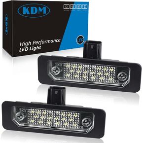 LED License Number Plate Light Assembly Fit for Ford Mustang 2010-2014,Fusion 2006-2012,Taurus 2010-2019,Flex Focus Lincoln Mercury Rear Bumper Tag Lamp Replacement 6000K Bright White,2Pack