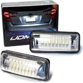 iJDMTOY OEM-Fit 3W Full LED License Plate Light Kit Compatible With Scion FR-S Toyota 86 Subaru BRZ Impreza WRX STi Legacy Crosstrek Ascent, Powered by 24-SMD Xenon White LED