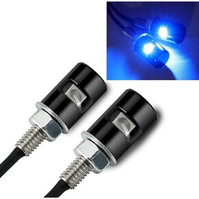 RUPSE 2ps License Plate Light,12V Waterproof LED Bulb,License Tag Screw Bolt Lamp for Car Motorcycle Truck RV ATV Bike (Blue)