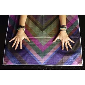 Hot Yoga Towel,Non-Slip Yoga Mat Cover,Eco-Friendly,Exclusive Pockets Cover Each Corner of The mat,Microfiber Yoga Towel,Ideal for Bikram, Hot Yoga, Pilates,or Sweaty Practice (Cosmic)