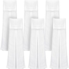 6 Pcs Football Towel Quarterback Football Field Towel White Football Hand Towels Cotton Closed Loop Gym Towel with Hook and Loop Fastener for Football Sport Accessories