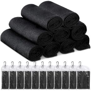20 Pack Cooling Towel 40 x 12'' Cooling Towels for Neck and Face Hot Weather Soft Breathable Chilly Towel with Bag Microfiber Ice Towel for Yoga Gym Men Women Workout Travel Camping(Black)