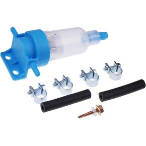 ZTUOAUMA Removable Fuel Water Separator Metal Mesh Filter Kit with Clamps and Hoses Compatible with Eberspacher Webasto Diesel Parking Heaters