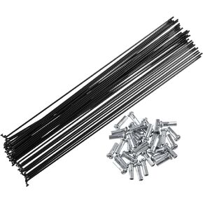 X AUTOHAUX 36 Pcs Bicycle Steel Spokes 14G Bike Spoke 255mm Length with Nipples for Most Bicycle