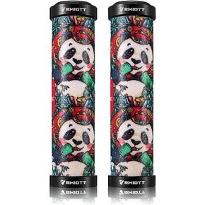 Rmiott Silicone Bike Handlebar Grips, Mountain Bike Handlebar Locking Grips with Anti-Slip, Double Lock on Bike Handle Grips