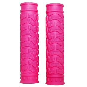 Rubber Handlebar Grips - Pink, for Beach Cruiser Bike, Fixie Fixed Gear Bike, Road Bikes, BMX Bikes, Mountain Bicycles Handle bar.