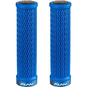 Funn Holeshot Mountain Bike Grips with Single Lock On Clamp, Lightweight and Ergonomic Bike Handle Grips with 22 mm Inner Diameter, Hardened End Bicycle Handlebar Grips for MTB/BMX
