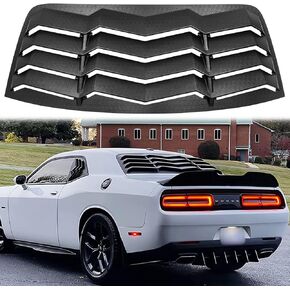 Rear Window Louver for Dodge Challenger 2008-2021 in Lambo Style Windshield Scoop Louvers Sun Shade Vent Cover Matte Black in Saudi Arabia