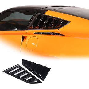 Car Rear Side Window Louvers Compatible with Chevrolet Corvette C7 2014-2019 Triangular Window Glass Blinds (Carbon Fiber)