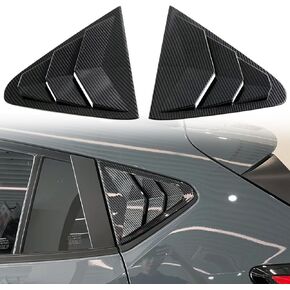 for Subaru 2024 Crosstrek Accessories Rear Side Window Louvers Shutter Cover Trim Car Accessories 2pcs (Carbon Fiber Black)