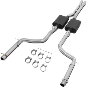 ‎DNA MOTORING CBE-UR-010 Cat-Back Exhaust Systems Compatible with Dodge Challenger 5.7L 09-14, 2.5" OD Inlet / 2.5" OD Outlet