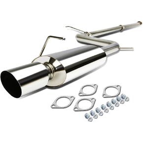 DNA MOTORING CBE-ME06L4 Stainless Steel Cat Back Exhaust System [Compatible with 06-09 Mitsubishi Eclipse 2.4L l4]