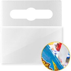 Adhesive Plastic Circular Hang Tabs 1 5/8" X 3/4" - Great for Retail Displays in Business Shops and Stores, Strong Hold, Self Adhesive Hang Tabs for Price Tags - Pack of 2000 Units - NEO BRASIL