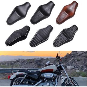 Black Motorcycle Driver Passenger Two Up Seat for Harley Sportster 883 1200 48 72
