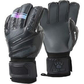 KELME Goalkeeper Goalie Gloves with Finger Protection, Strong Grip Padding and Palm, Wrist Support & Sticky Latex for Indoor and Turf Soccer Training Professional for Kids、Adult、Youth